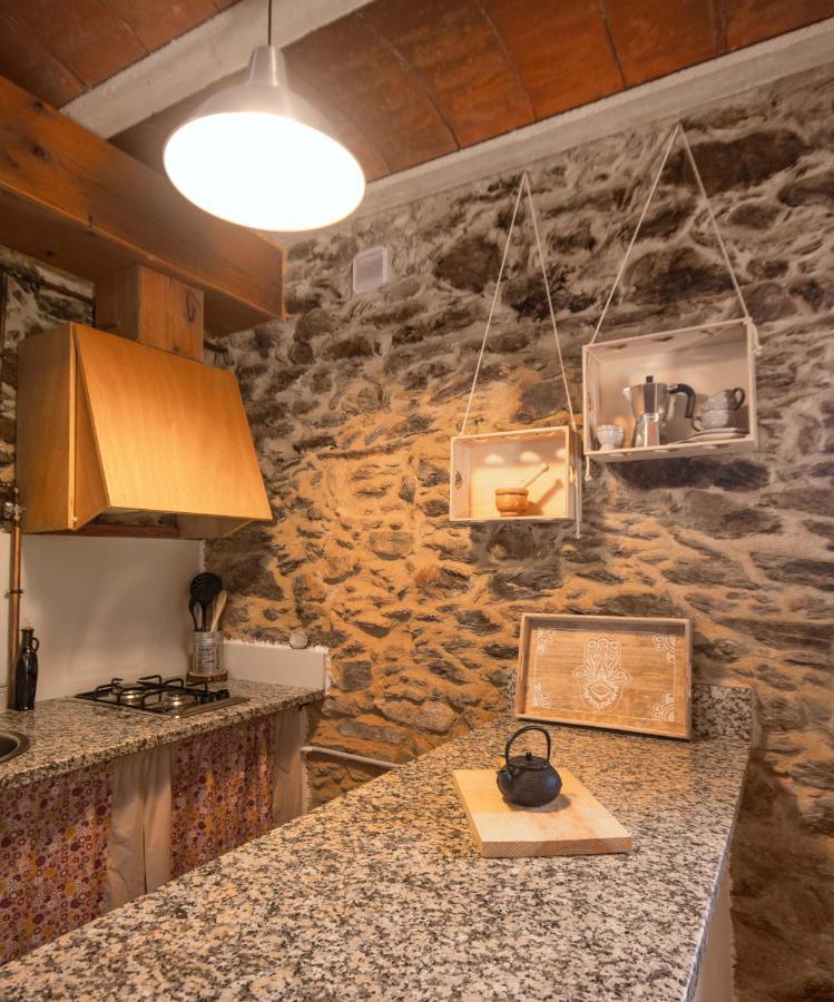 Apartamento duplex rural con chimenea y vistas panorámicas desde la cama Sant Marti Sacalm Exterior foto